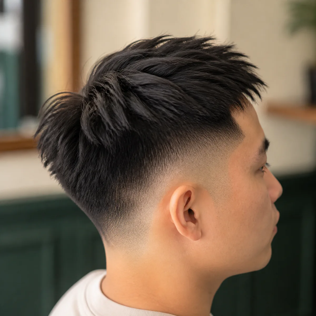 Textured crop with a clean low fade